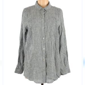 Artisan Ny Black and White Striped Top